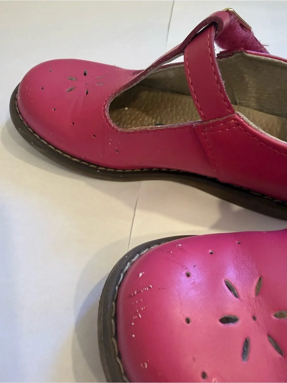 L'Amour Magenta T-Strap Dress Shoes
